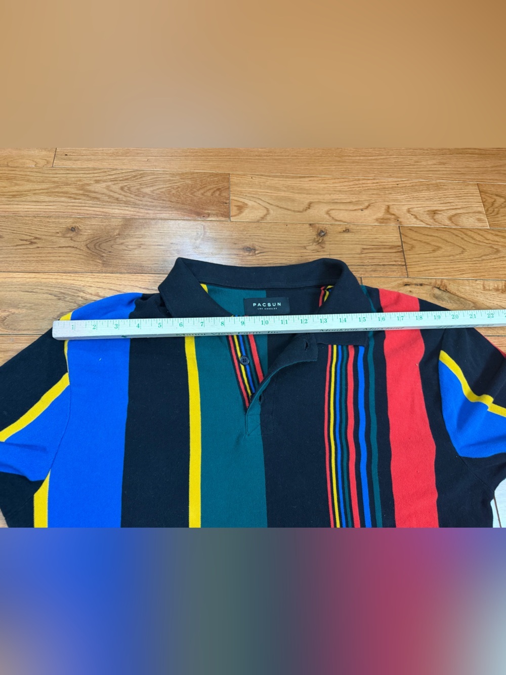 PacSun Long Sleeve Men’s Vertical Stripe Rugby Polo - Picture 5 of 7